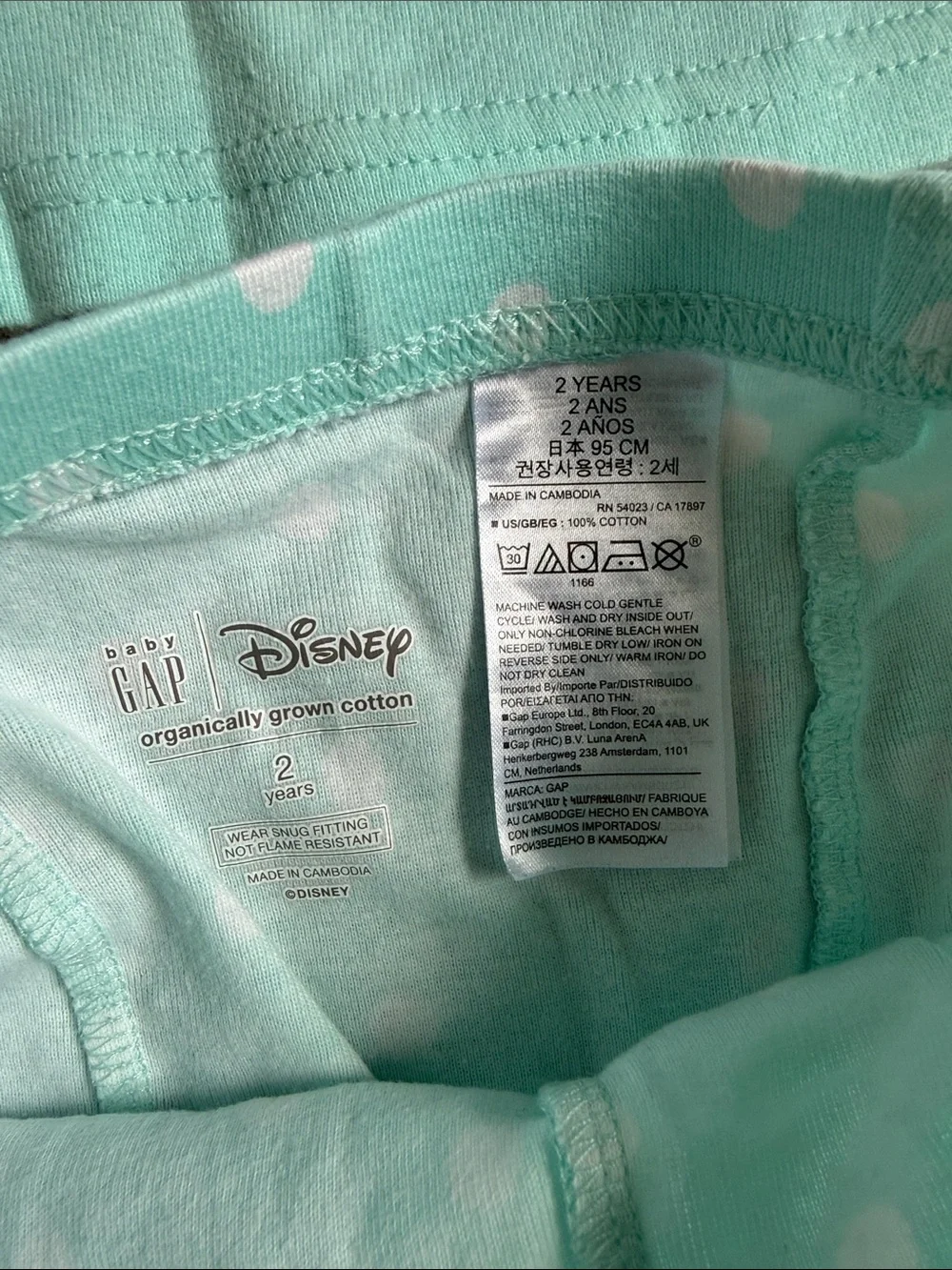 GAP Kids Pajama Organic Cotton Short Sets - Moana and Minnie size 2